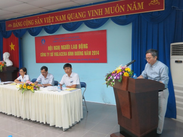 Công ty Sứ Viglacera Bình Dương tổ chức Hội nghị người lao động năm 2014